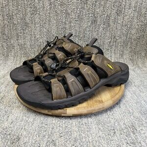 KEEN Targhee 3 Men's Size 11‎ Open Toe Hiking Sport Sandals Brown Leather Slide